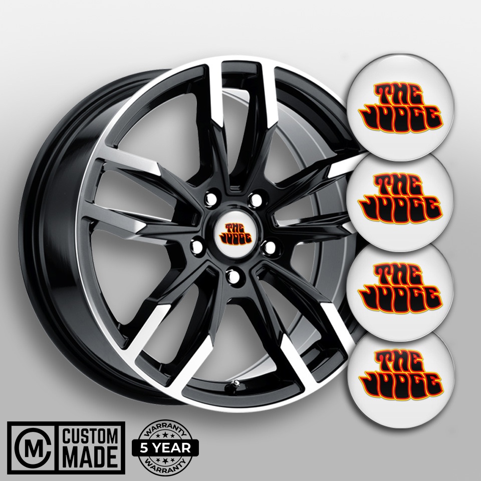 Pontiac Stickers for Wheels Center Caps White Tint Judge Fire Theme ...
