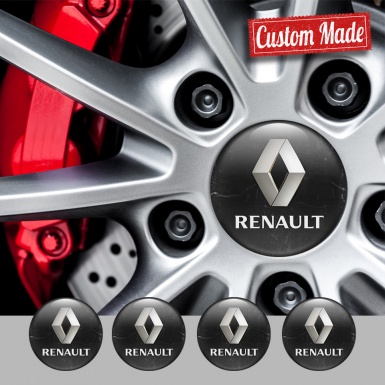 Renault Stickers for Center Wheel Caps Dusty Pattern Classic Logo Design