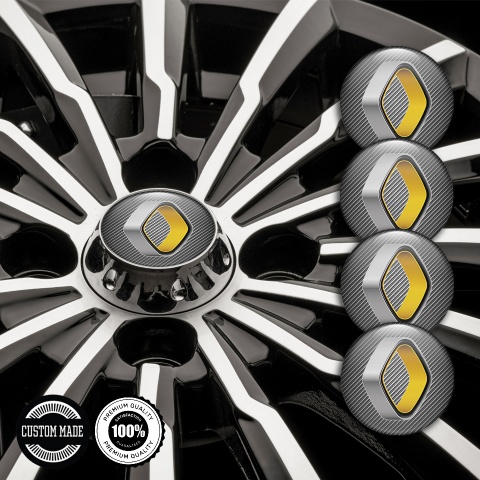 Renault Wheel Stickers for Center Caps Carbon Fiber Artistic Logo Edition