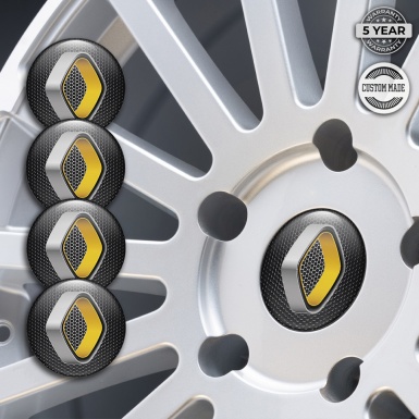 Renault Stickers for Center Wheel Caps Metallic Mesh Artistic Logo Design