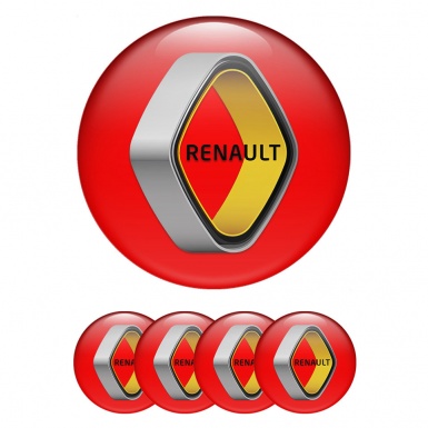 Renault Stickers for Wheels Center Caps Red Creative Logo Design