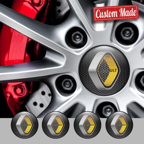 Renault Emblems for Center Wheel Caps Dark Mesh Creative Logo Edition