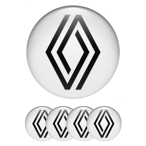 Renault Center Caps Wheel Emblem White Fill Minimalist Logo Design