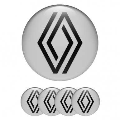 Renault Wheel Emblem for Center Caps Grey Base Minimalist Logo Design