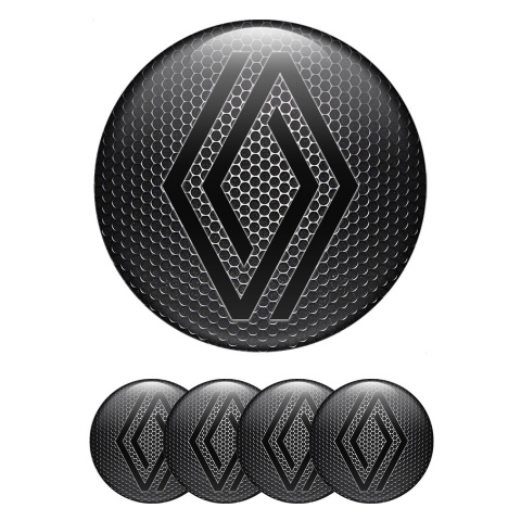 Renault Emblem for Wheel Center Caps Metal Texture Minimalist Logo