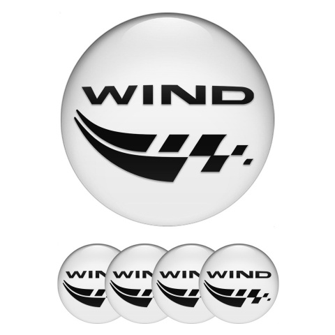 Renault Emblem for Wheel Center Caps White Fill Black Logo Edition