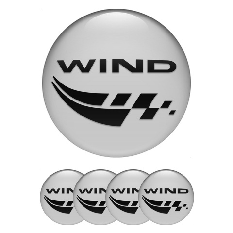 Renault Emblems for Center Wheel Caps Grey Background Black Logo