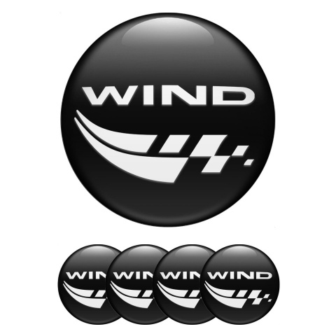 Renault Stickers for Center Wheel Caps Black White Racing Logo Design