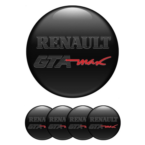 Renault GTA Emblems for Center Wheel Caps Black Max Logo Design