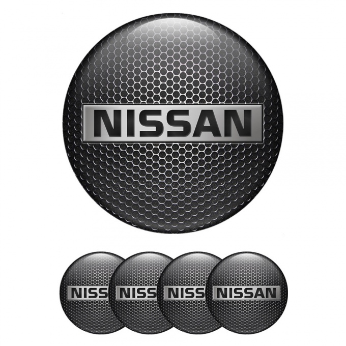 Nissan Wheel Emblem for Center Caps Dark Grate Metallic Logo Edition