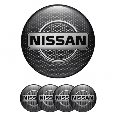 Nissan Emblem for Wheel Center Caps Steel Effect Chrome Logo Edition