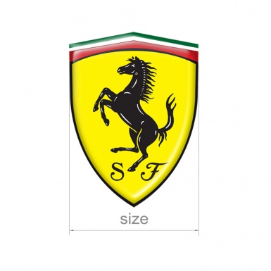 Ferrari Emblem Silicone Sticker Domed Classic