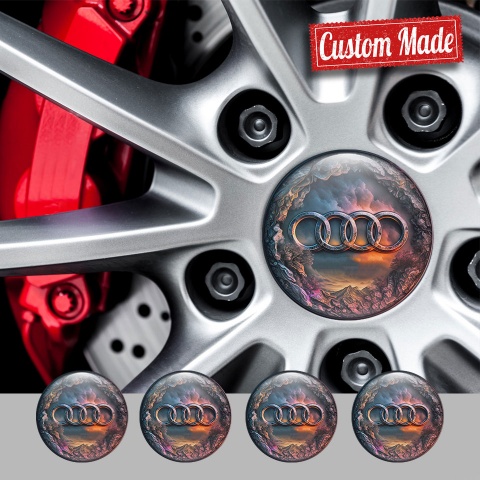Audi Silicone Stickers for Center Wheel Caps Amazing Landscape Design