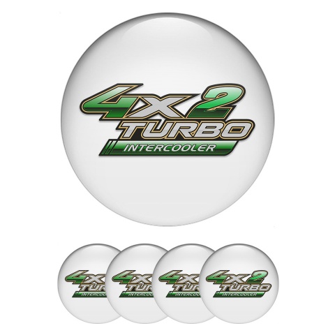 Toyota Center Wheel Caps Stickers White Green Logo Turbo Intercooler