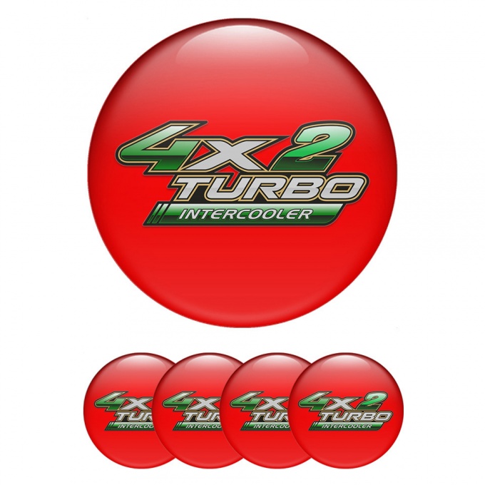 Toyota Emblems for Center Wheel Caps Red Green Logo Turbo Intercooler