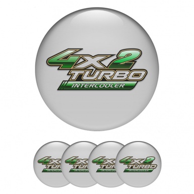 Toyota Center Caps Wheel Emblem Grey Base Green Logo Turbo Edition