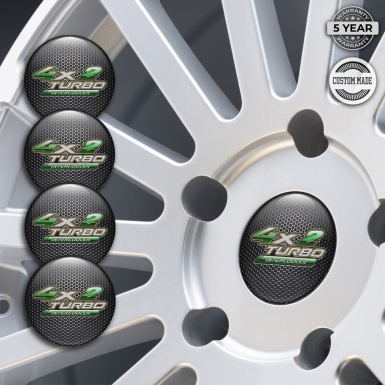 Toyota Stickers for Wheels Center Caps Dark Grate Green Logo Turbo Edition