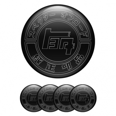 Toyota Center Caps Wheel Emblem Black Base Dark Off Road Logo Edition