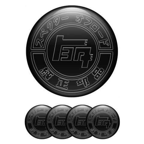 Toyota Center Caps Wheel Emblem Black Base Dark Off Road Logo Edition