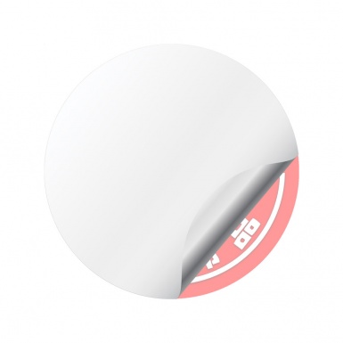 Toyota Domed Stickers for Wheel Center Caps Red Base White Off Road Logo