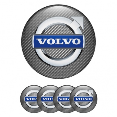 Volvo Wheel Stickers for Center Caps Light Carbon Chromed Logo Edition