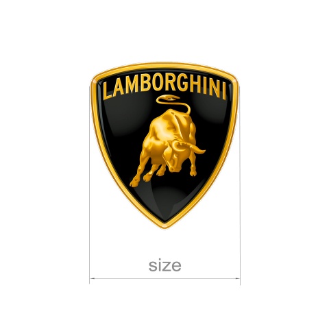 Lamborghini Emblem Silicone Domed Sticker Classic