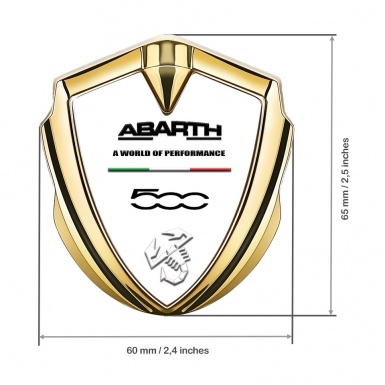 Fiat Abarth Emblem Trunk Badge Gold White Fill Black Logo Design