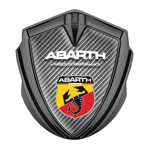 Fiat Abarth Emblem Ornament Graphite Light Carbon Multicolor Sport Logo