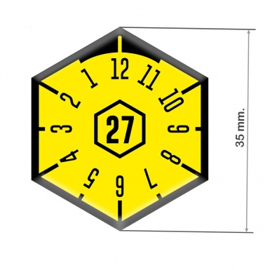 TUV Sticker German License Inspection Number Plate Seal 2027