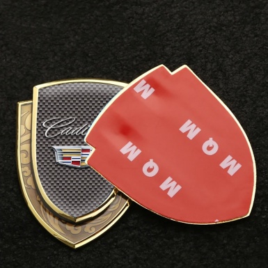 Cadillac Fender Emblem Badge Gold Grey Carbon Red Classic Crest Edition