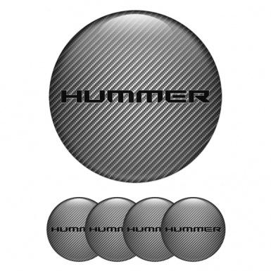 Hummer Center Caps Wheel Emblem Light Carbon Fiber Black Logo Variant