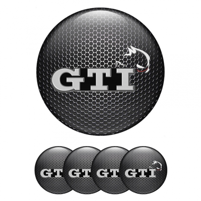 VW GTI Wheel Emblem for Center Caps Steel Grate Monster Face Edition