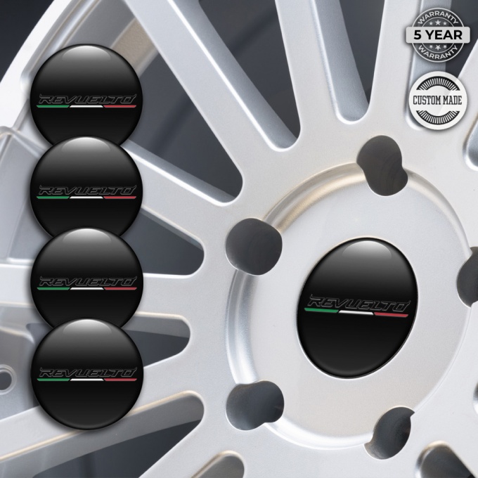 Lamborghini Revuelto Emblem for Wheel Center Caps Black Italian Design ...