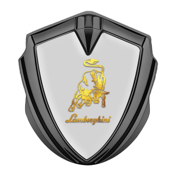 Lamborghini Fender Emblem Badge Graphite Grey Gradient Logo Edition