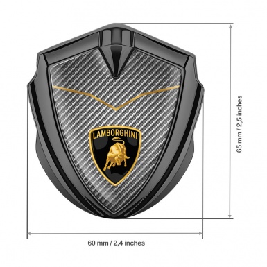 Lamborghini Emblem Car Badge Graphite Light Carbon Modern Logo Design