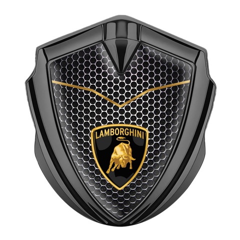 Lamborghini Bodyside Emblem Self Adhesive Graphite Dark Mesh Modern Logo