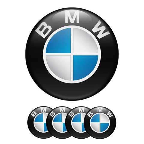 BMW Center Hub Dome Stickers 3D Classic Blue