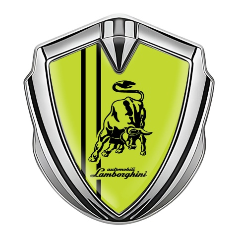 Lamborghini Emblem Trunk Badge Silver Wasabi Green Black Sport Logo