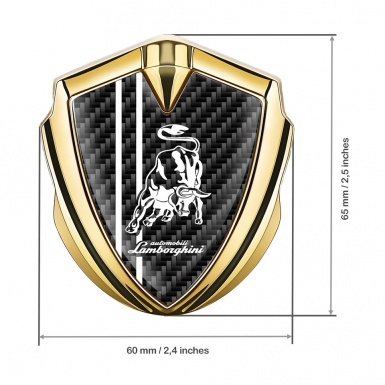 Lamborghini Emblem Self Adhesive Gold Black Carbon White Sport Logo
