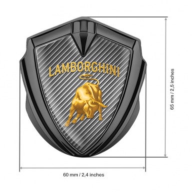 Lamborghini Emblem Trunk Badge Graphite Light Carbon Sunglow Logo Design
