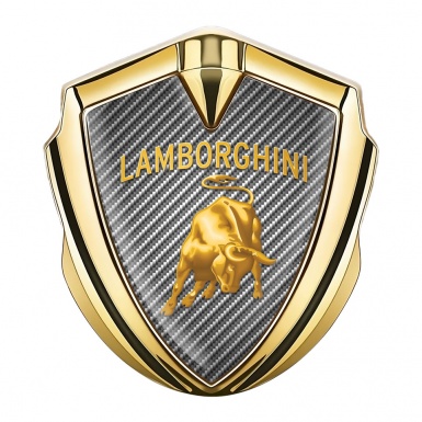 Lamborghini Emblem Trunk Badge Gold Light Carbon Sunglow Logo Design