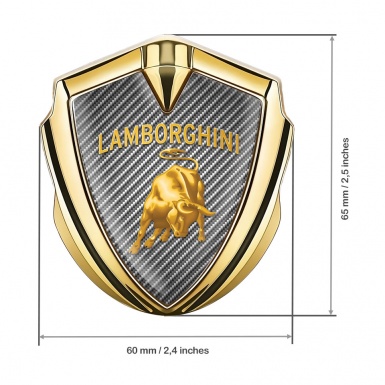 Lamborghini Emblem Trunk Badge Gold Light Carbon Sunglow Logo Design