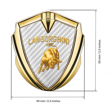 Lamborghini Emblem Ornament Gold White Carbon Sunglow Logo Design