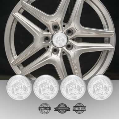 OFFROAD Wheel Emblem for Center Caps White Ring Pearly Adventure Logo