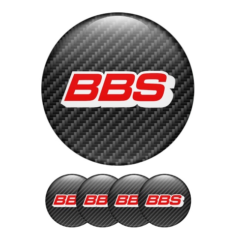 BBS Wheel Center Caps Emblem Dark Carbon Design