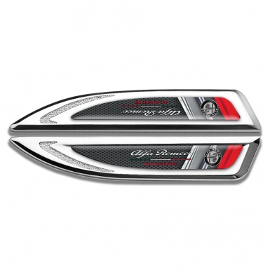 Alfa Romeo Fender Bodyside Emblem Silver Steel Grate Racing Edition