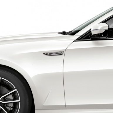 Audi RS Fender Bodyside Badge Graphite Grey Carbon White Sport Logo