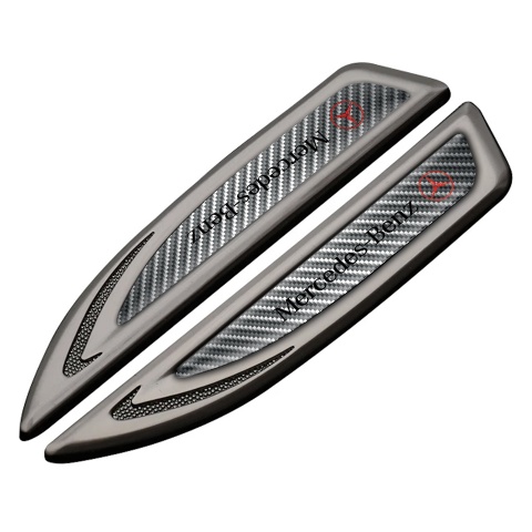 Mercedes Fender Bodyside Emblem Graphite Light Carbon Red Logo Design