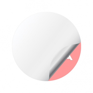 Skoda Stickers for Center Wheel Caps Red Base White Logo Variant