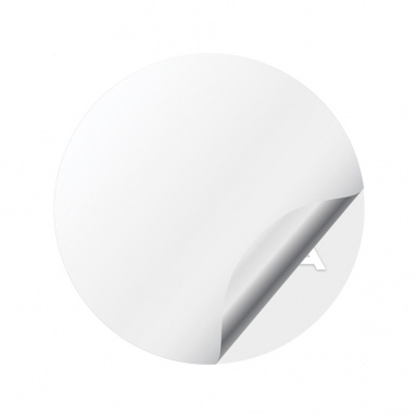 Skoda Emblem for Wheel Center Caps Grey Base White Logo Design